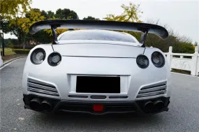 2008-2011 Nissan GTR R35 CBA & DBA VA Style Rear Bumper with Diffuser and LED Light