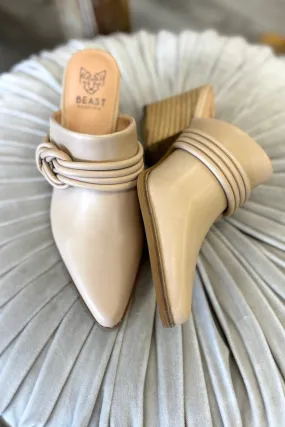 ADDIE Taupe High Heel Mule