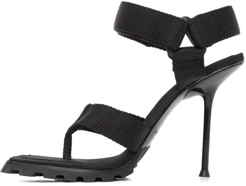 Alexander Wang Black Julie Lugged Heeled Sandals