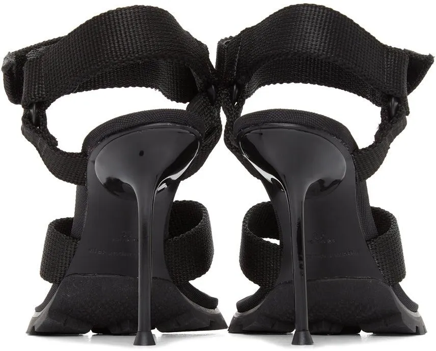Alexander Wang Black Julie Lugged Heeled Sandals