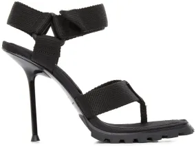 Alexander Wang Black Julie Lugged Heeled Sandals
