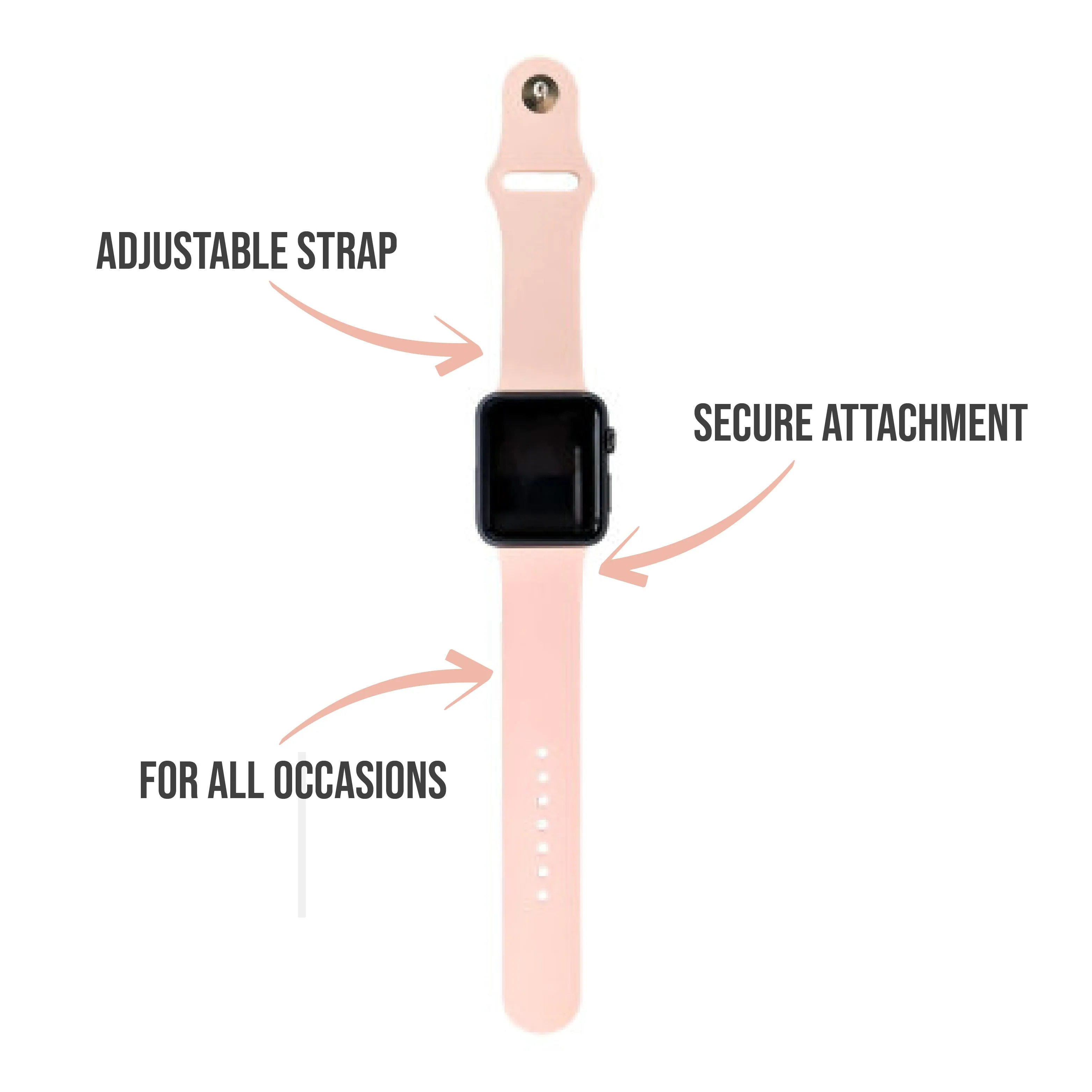 Apple Watch Pink Soft Silicone Strap