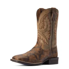 ARIAT MENS WILDER WESTERN BOOT (ANTIQUE GREY/BROWN BOMBER)