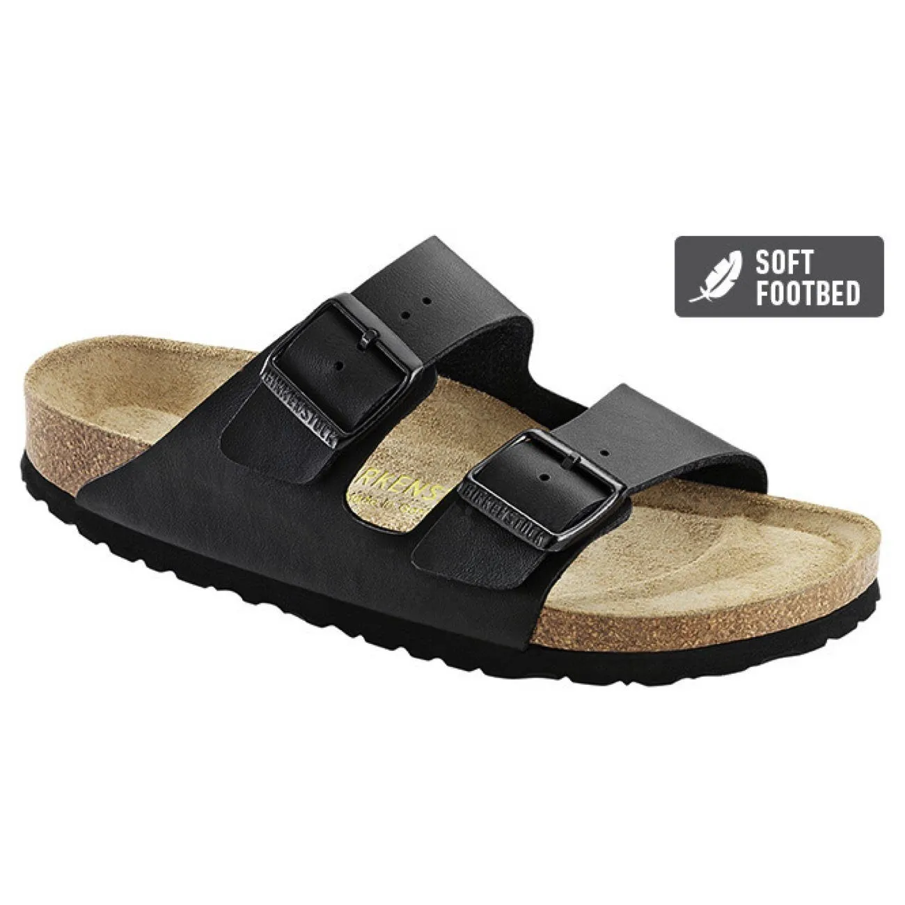 Birkenstock Classic Arizona Birko-Flor Soft Footbed Regular Fit Black