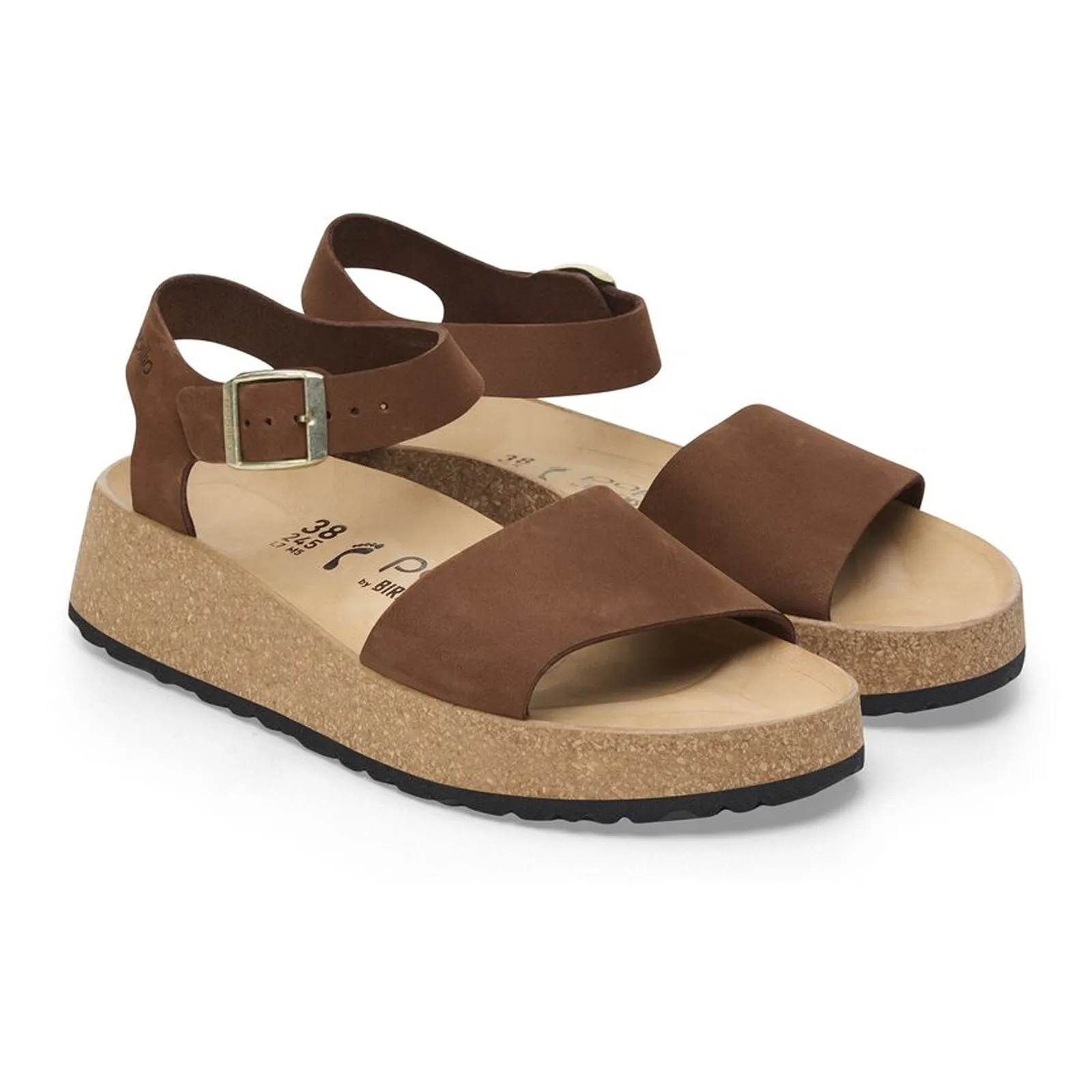 Birkenstock Glenda Narrow Wedge Sandal (Women) - Dark Tea Nubuck