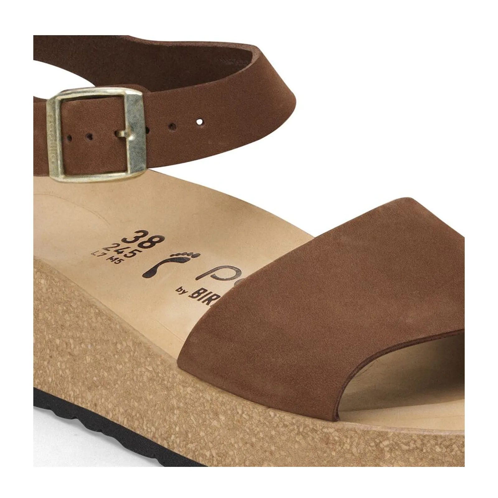 Birkenstock Glenda Narrow Wedge Sandal (Women) - Dark Tea Nubuck