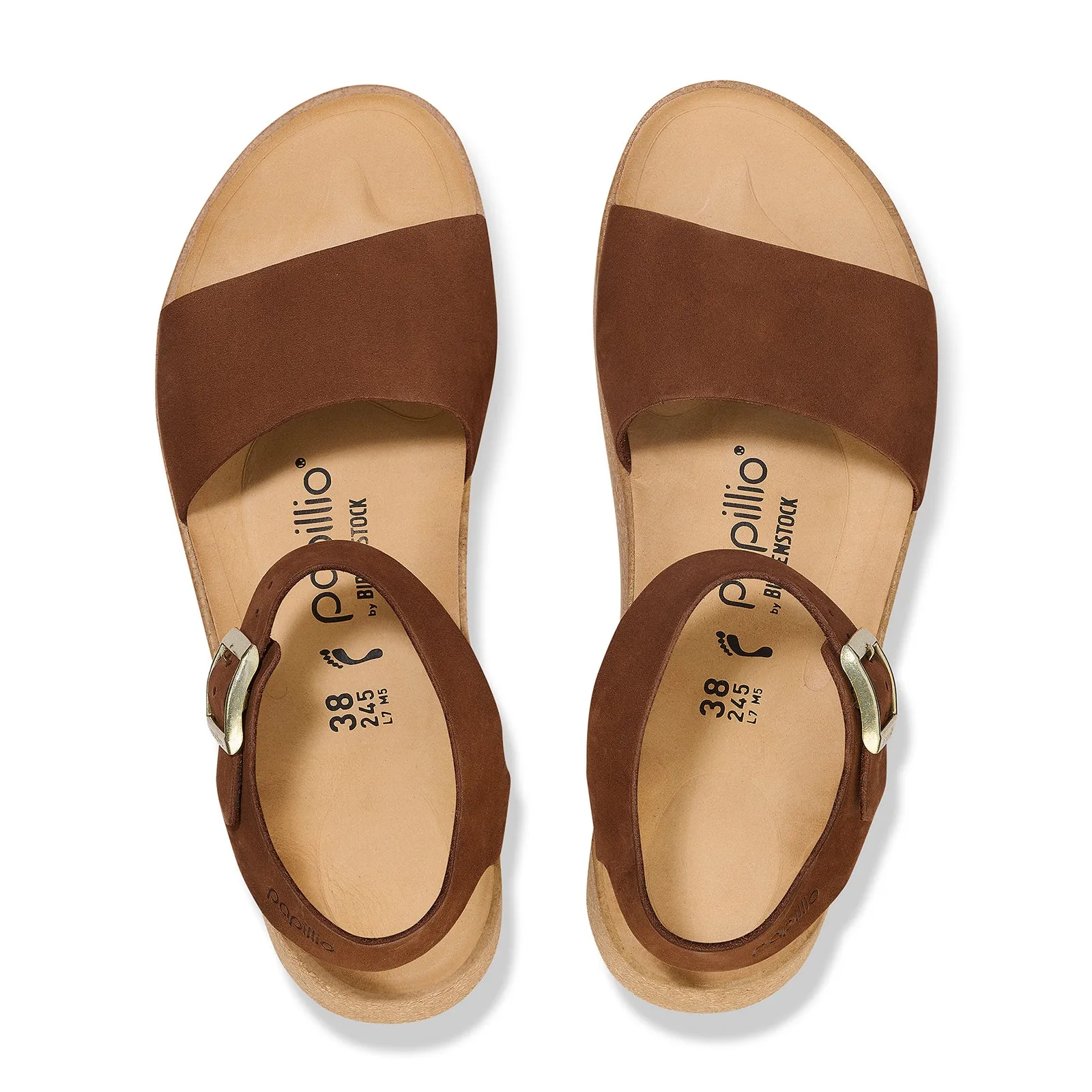 Birkenstock Glenda Narrow Wedge Sandal (Women) - Dark Tea Nubuck