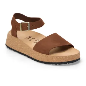 Birkenstock Glenda Narrow Wedge Sandal (Women) - Dark Tea Nubuck