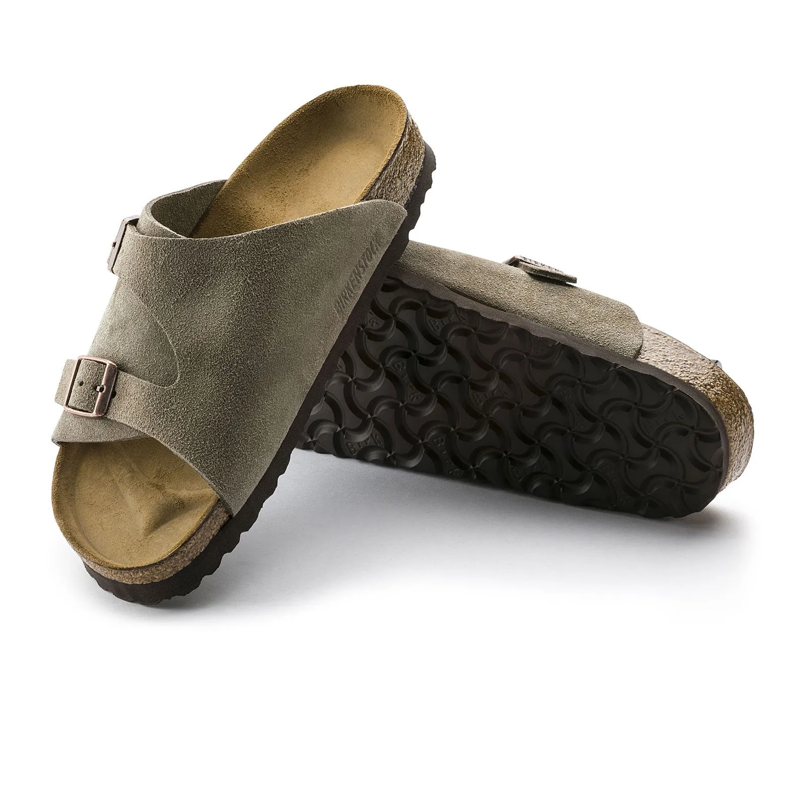 Birkenstock Zurich Slide Sandal (Men) - Taupe Suede