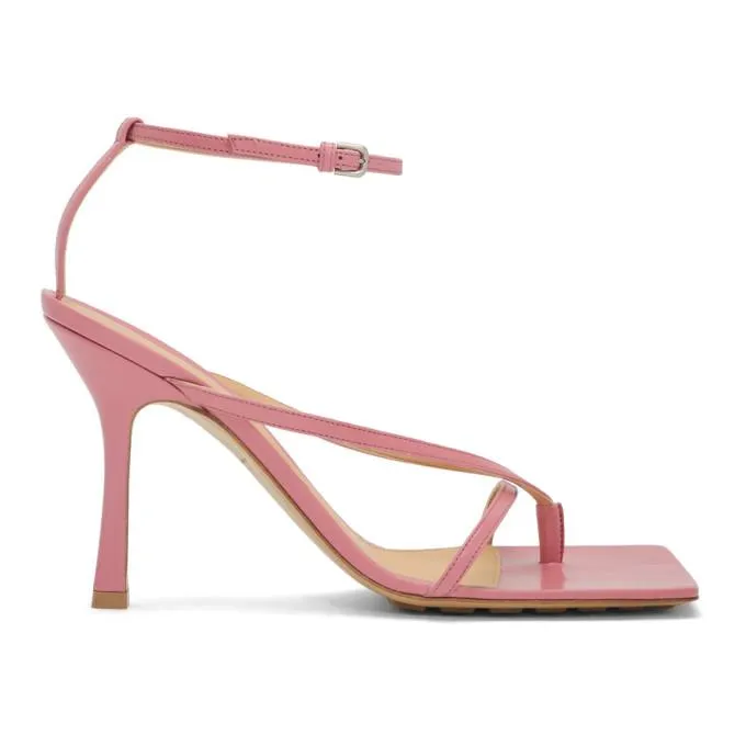 Bottega Veneta Pink Stretch Sandals
