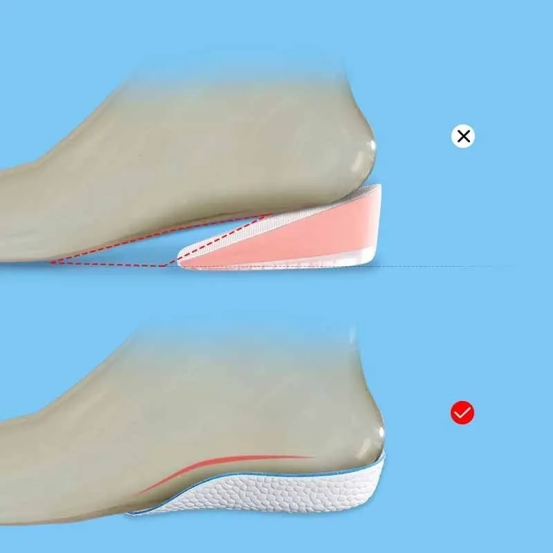 Breathable Half Insole Heighten Heel Inserts