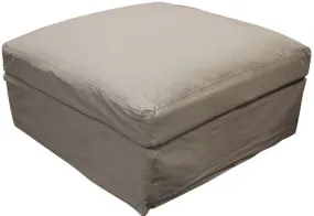 Chalet Light Grey Loose Cover Ottoman