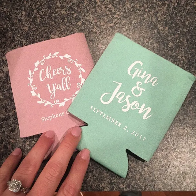 Cheers Y'all Wedding Can Coolers (18)