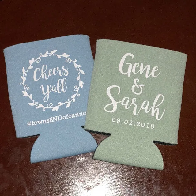 Cheers Y'all Wedding Can Coolers (18)