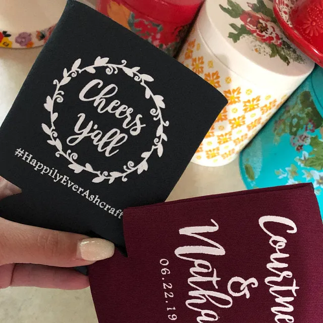 Cheers Y'all Wedding Can Coolers (18)
