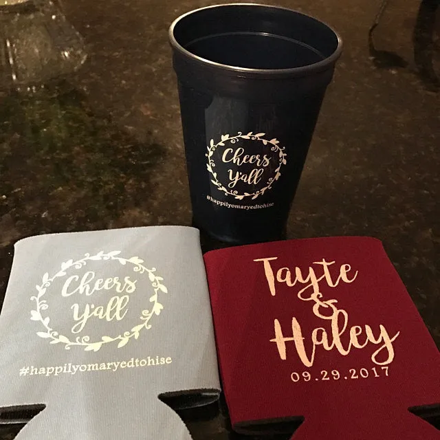 Cheers Y'all Wedding Can Coolers (18)