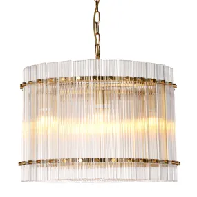 Crystal with Gold Accent Chandelier