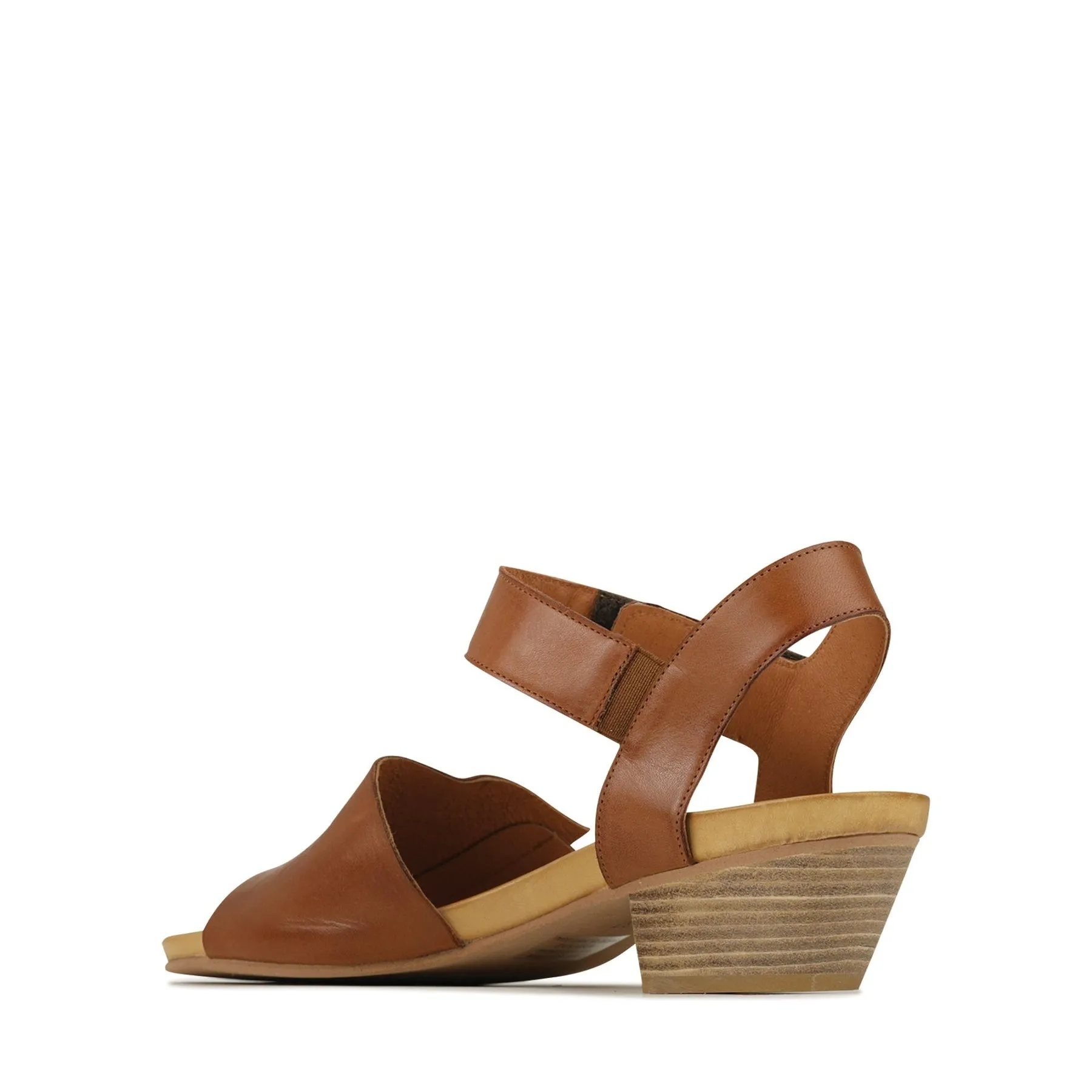 CURA LEATHER HEEL SANDALS