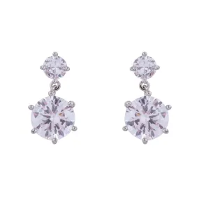 D&X Kylie Cubic Zirconia Crystal Drop Earrings