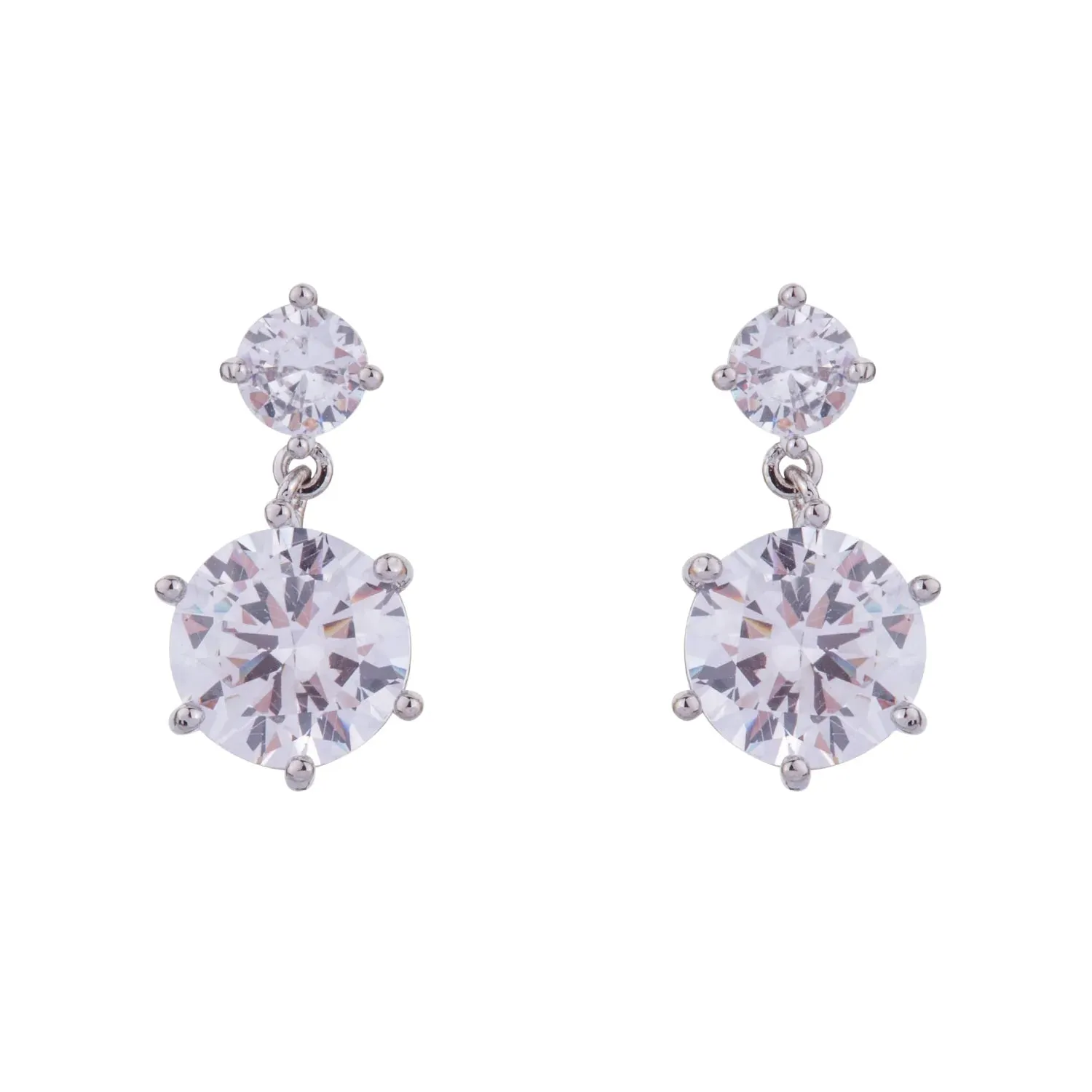D&X Kylie Cubic Zirconia Crystal Drop Earrings