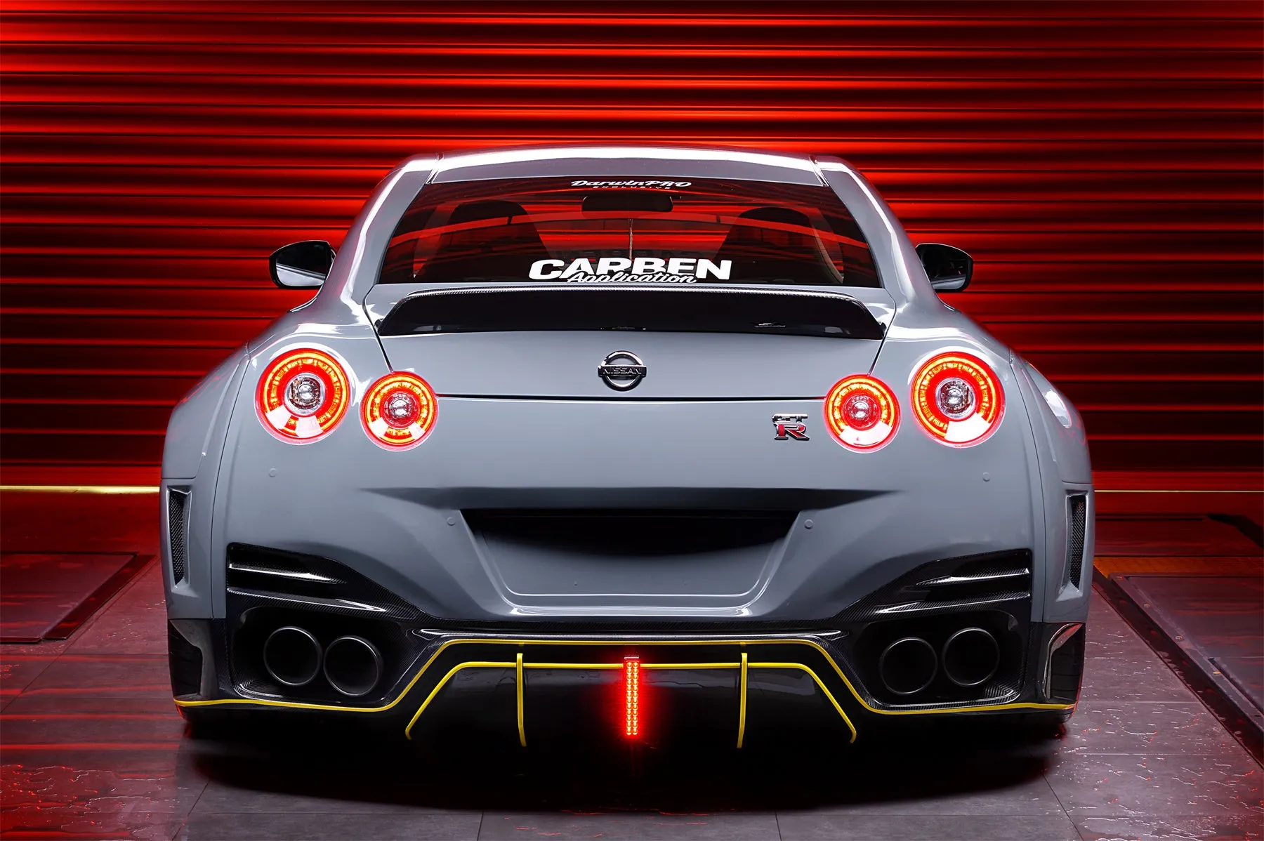 DarwinPRO 2008-2022 Nissan GTR R35 CBA & DBA & EBA BKSSII Style Rear Bumper with Diffuser Undertray & LED Light
