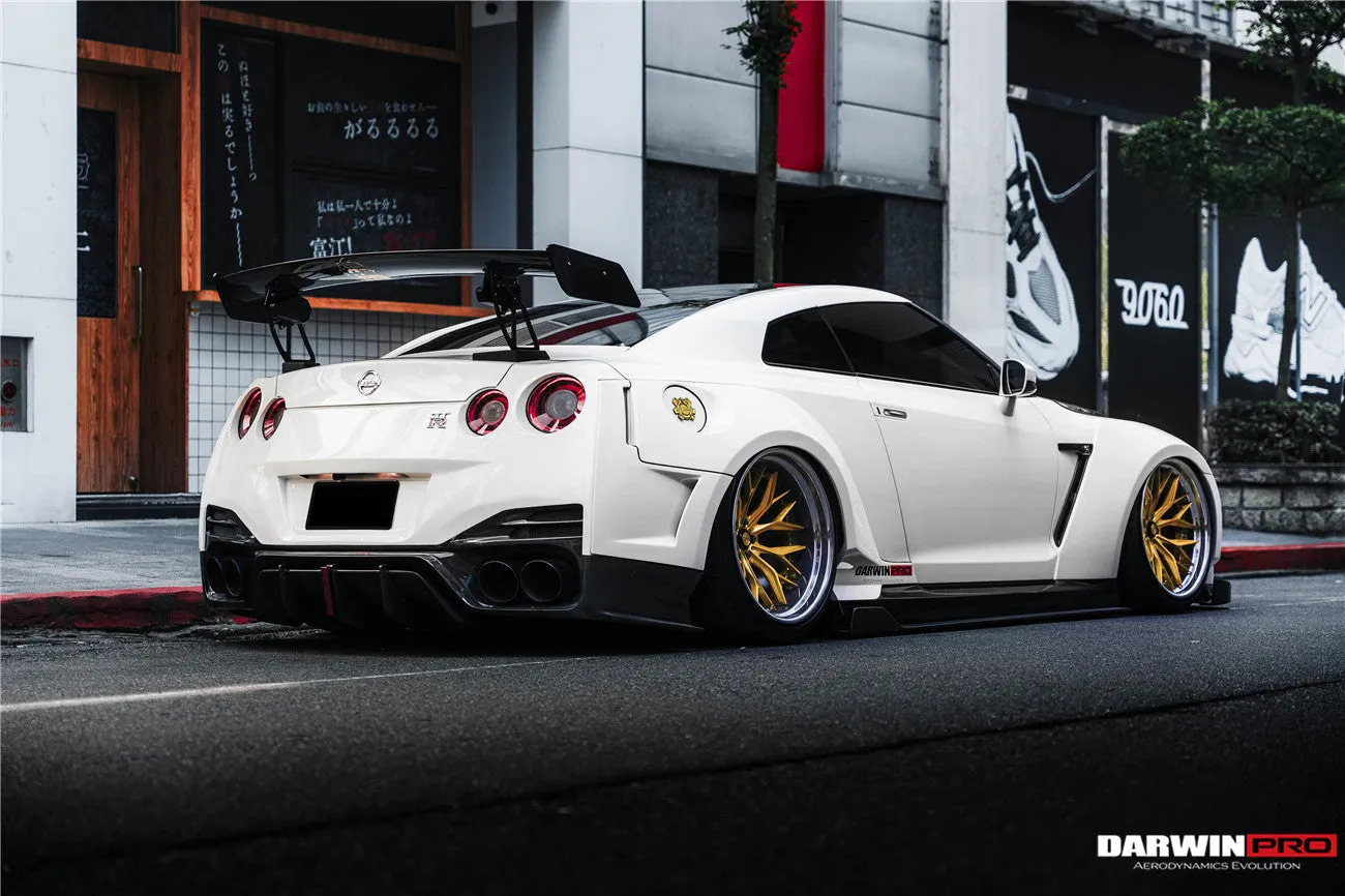 DarwinPRO 2008-2022 Nissan GTR R35 CBA & DBA & EBA BKSSII Style Rear Bumper with Diffuser Undertray & LED Light