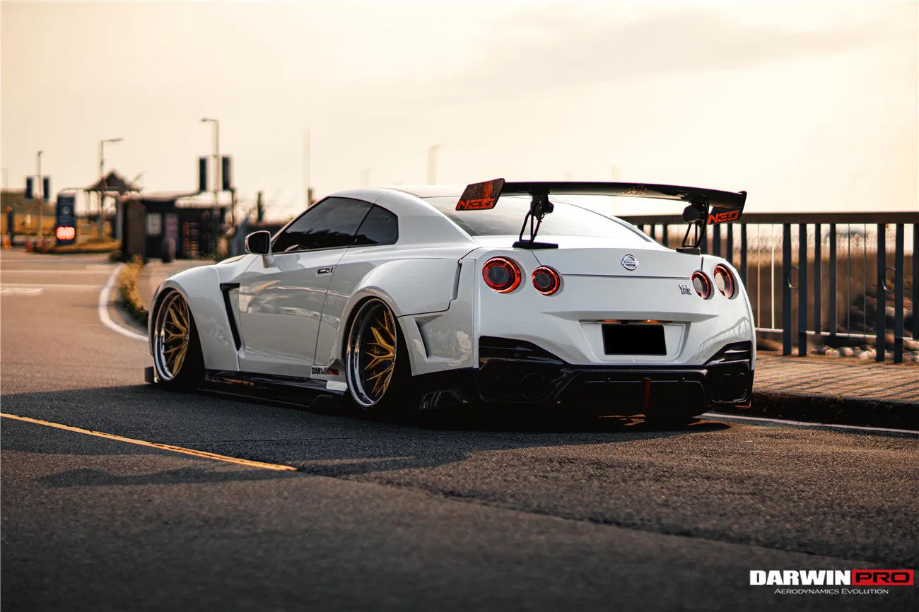 DarwinPRO 2008-2022 Nissan GTR R35 CBA & DBA & EBA BKSSII Style Rear Bumper with Diffuser Undertray & LED Light