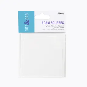 Dot & Dab Foam Squares x400 3mm White (DDADH015)