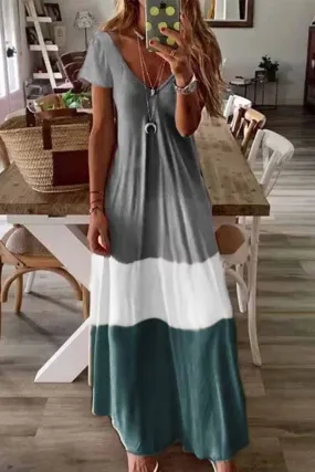 Dunnmall V Neck Length Maxi Dress