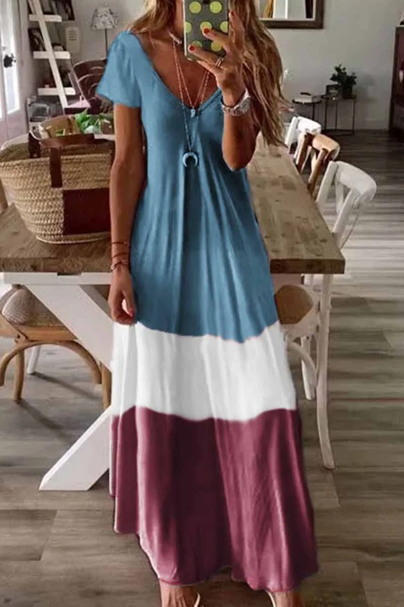 Dunnmall V Neck Length Maxi Dress