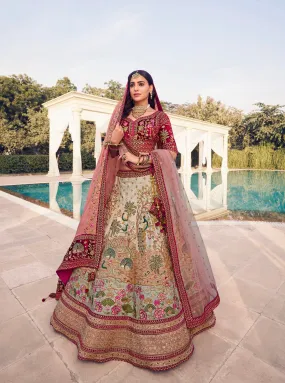 Elegant Red and Gold Bridal Lehenga: Perfect for Your Special Day