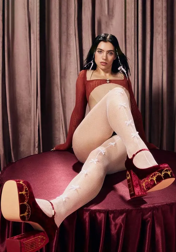Stylish Feudal Fantasy Crushed Velvet Heels