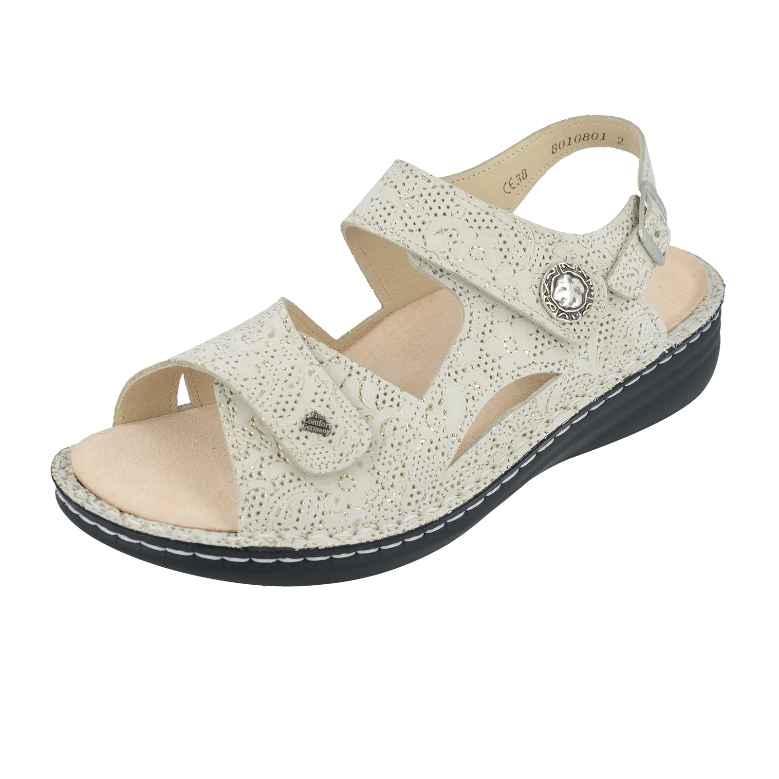 Finn Comfort Barbuda Backstrap Sandal (Women) - Champagne Garden