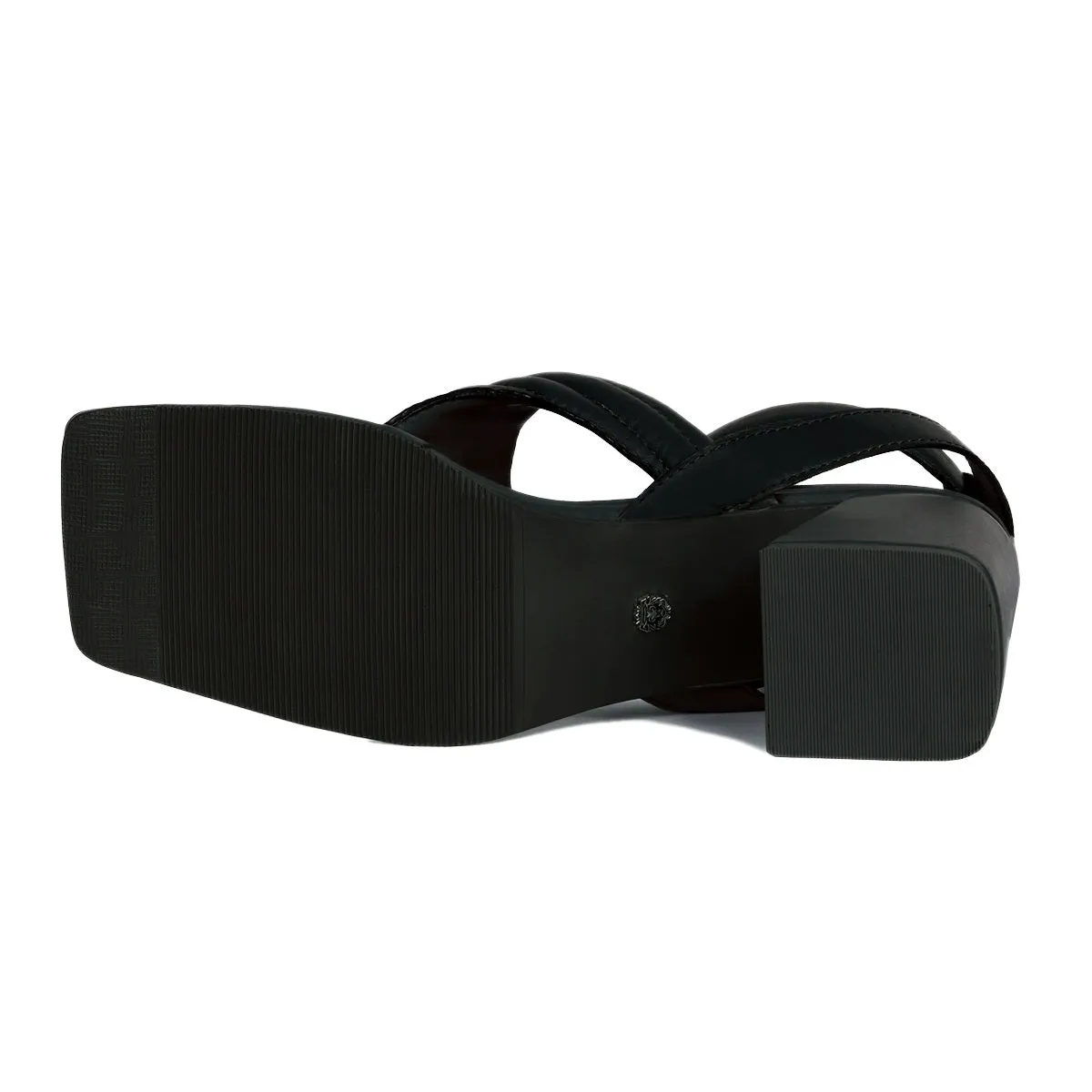 Flip-Flop Slide Sandal in Black Leather