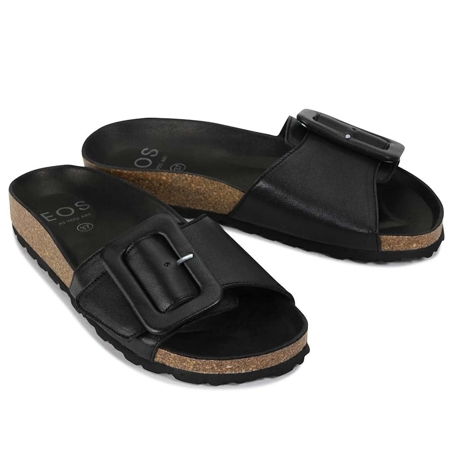 GINIS LEATHER BUCKLE SANDALS
