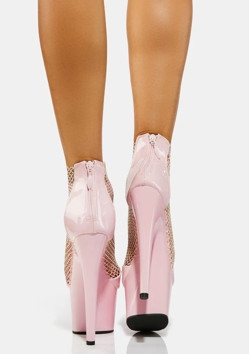 Glamour Stunts Rhinestone Platform Heels