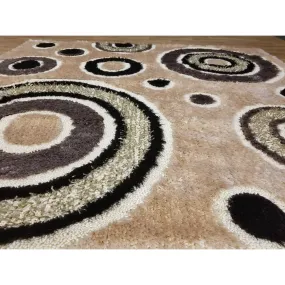 Gloria Shaggy Brown Modern Area Rug 5X7