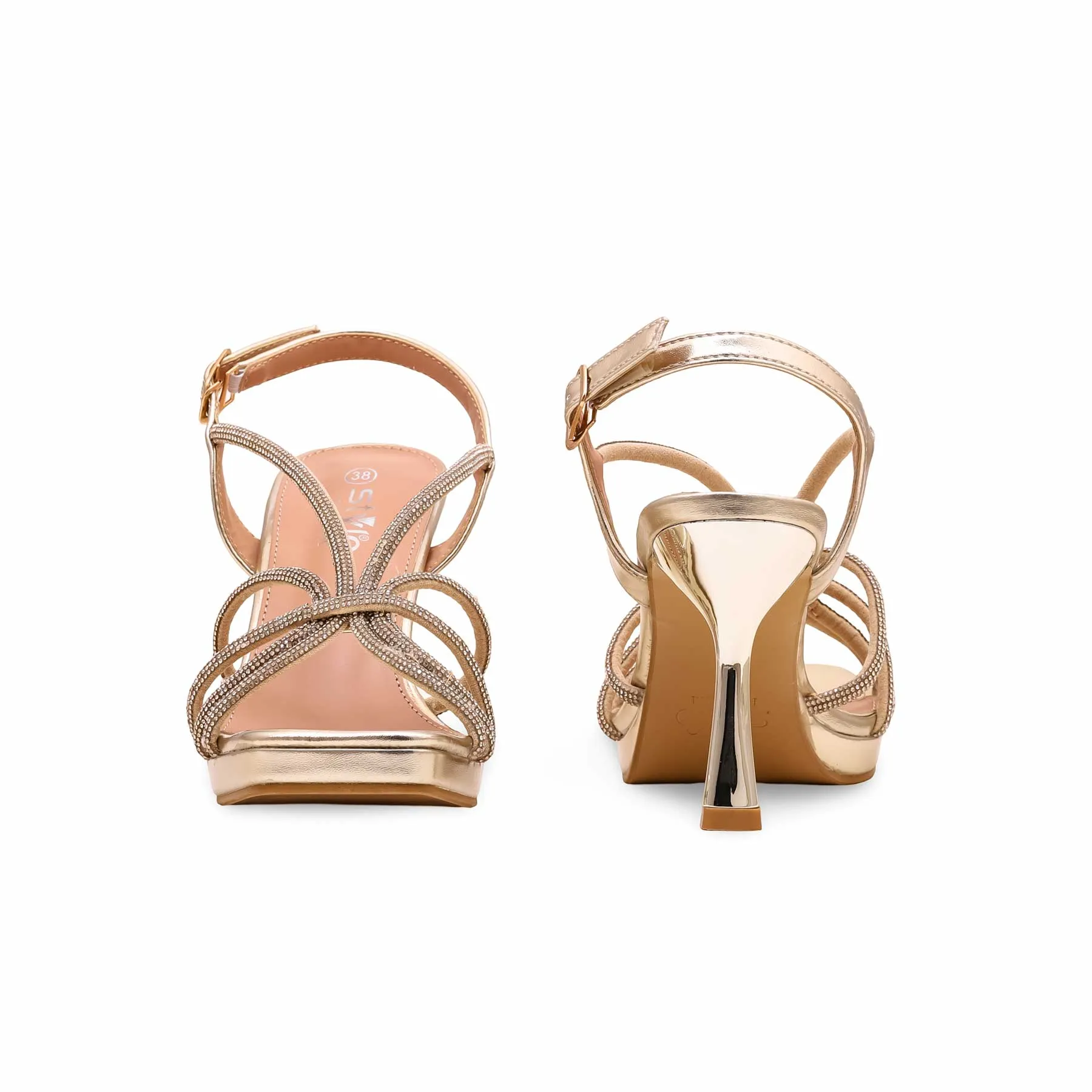 Golden Fancy Bridal Sandal FN5952