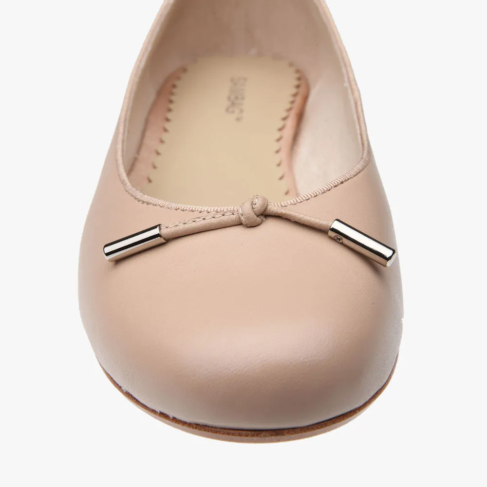 Grace Blush Leather Ballet