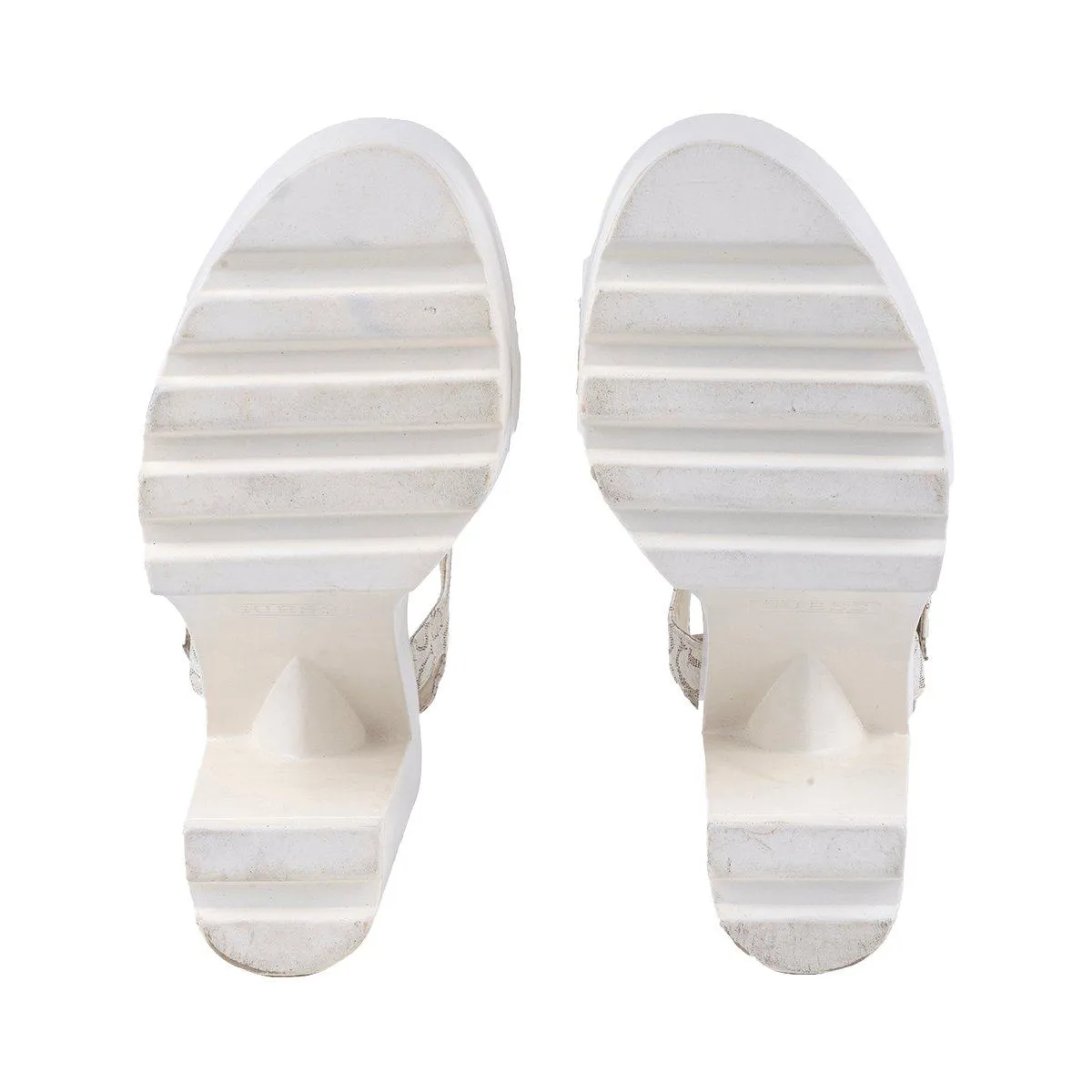 Guess Logo Platformhigh-Heel Shoes Leather White Colour For Women