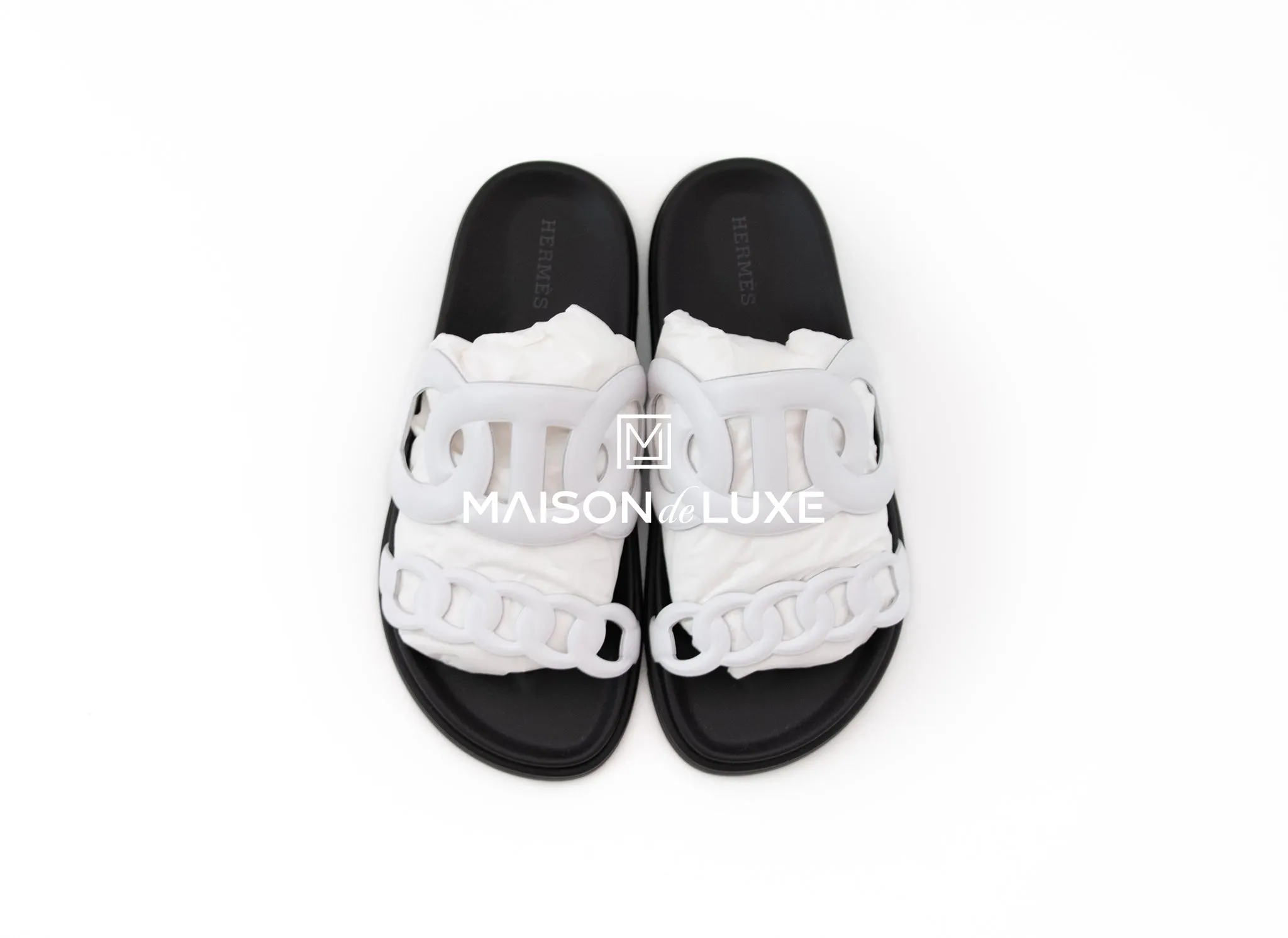 Hermes Women's White Extra Sandal 36