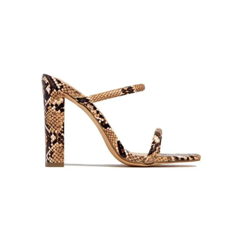 Italian Chunky Heel Open Toe Sandals