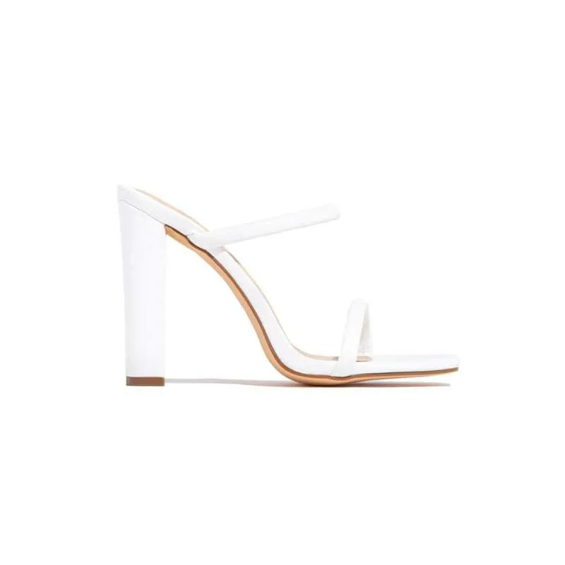 Italian Chunky Heel Open Toe Sandals