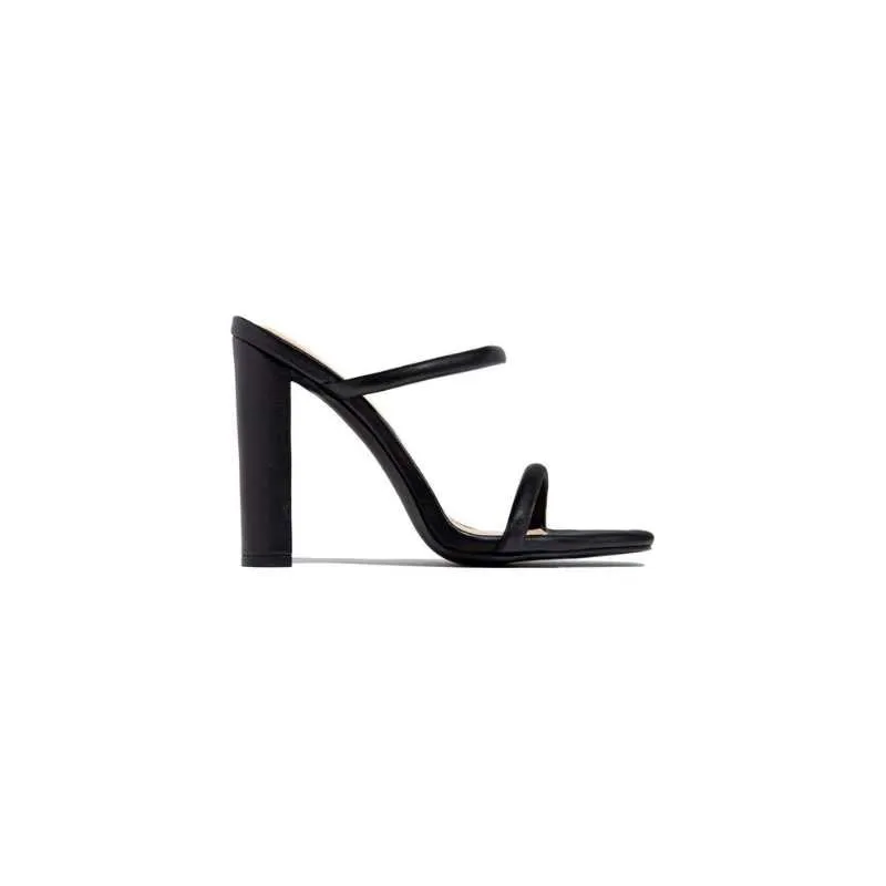 Italian Chunky Heel Open Toe Sandals