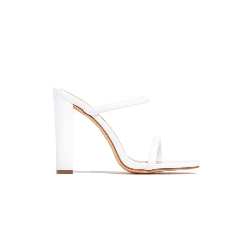 Italian Chunky Heel Open Toe Sandals