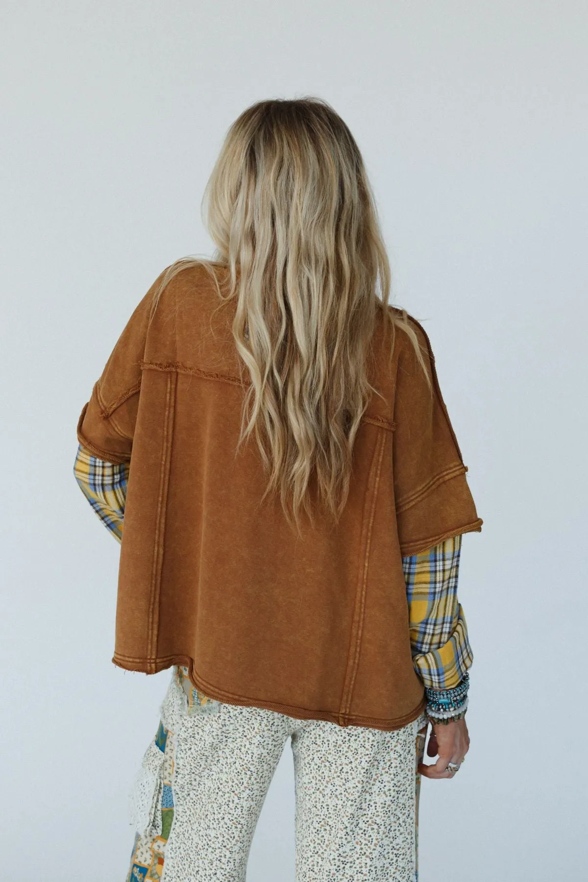 Keep Me Plaid Top - Mocha