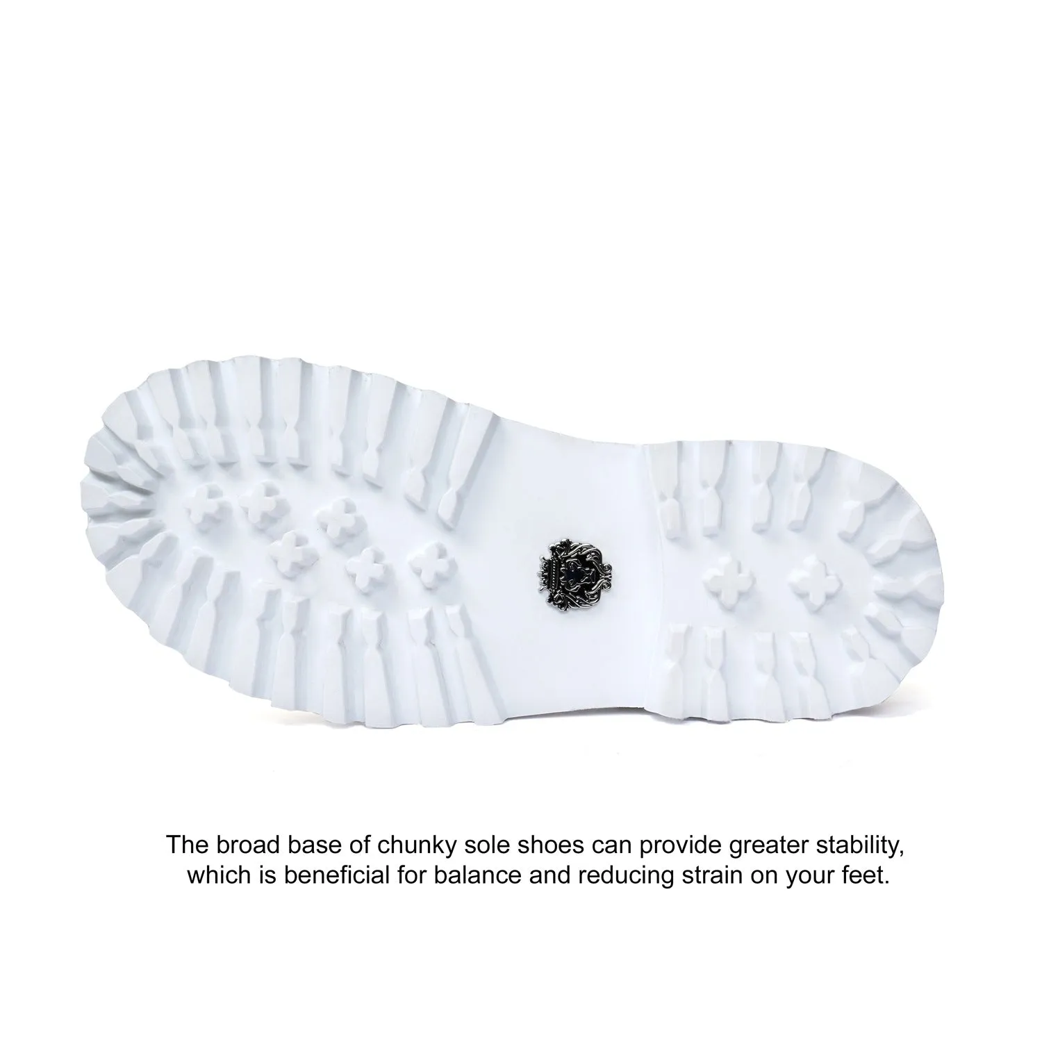 Light Weight Chunky Sole Sandal in Saffiano Black Leather