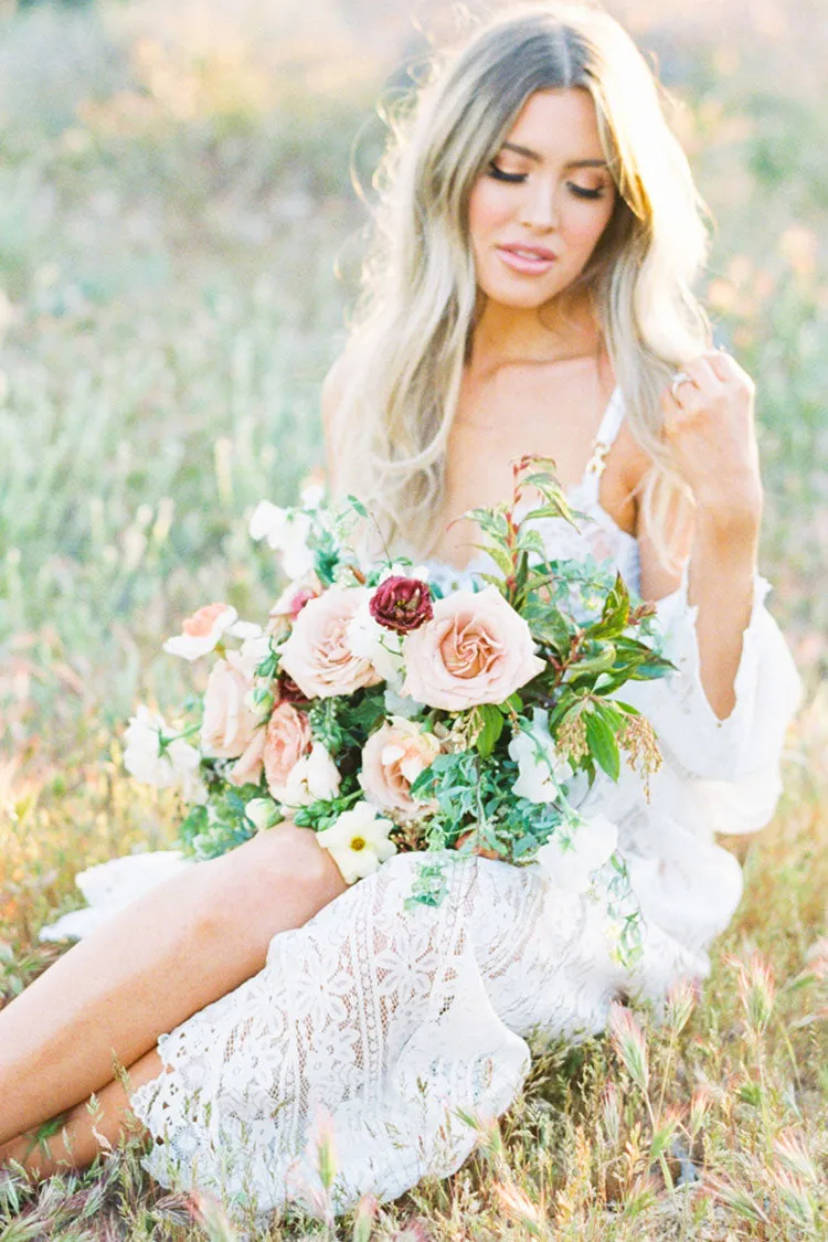Long Lace Sheer Matinee Robe