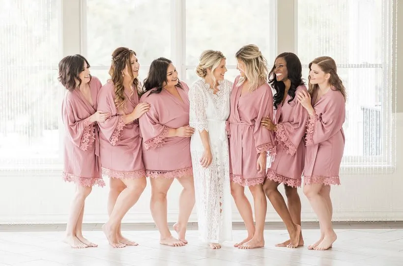 Long Lace Sheer Matinee Robe