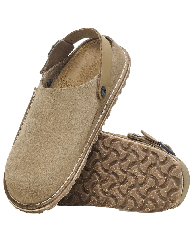 Lutry Premium Suede Sandals in Gray Taupe